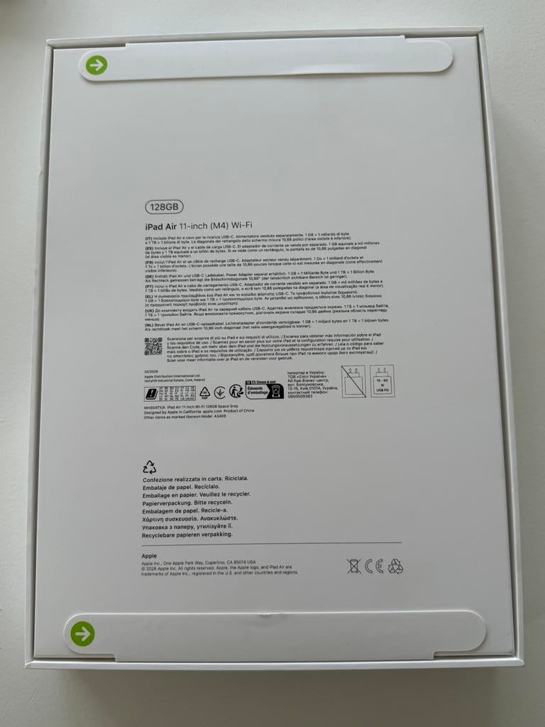Sealed Ipad Air 11 M4 Space Grey 128GB, Informatique & Logiciels, E-readers, Enlèvement, Neuf, 10 pouces ou plus