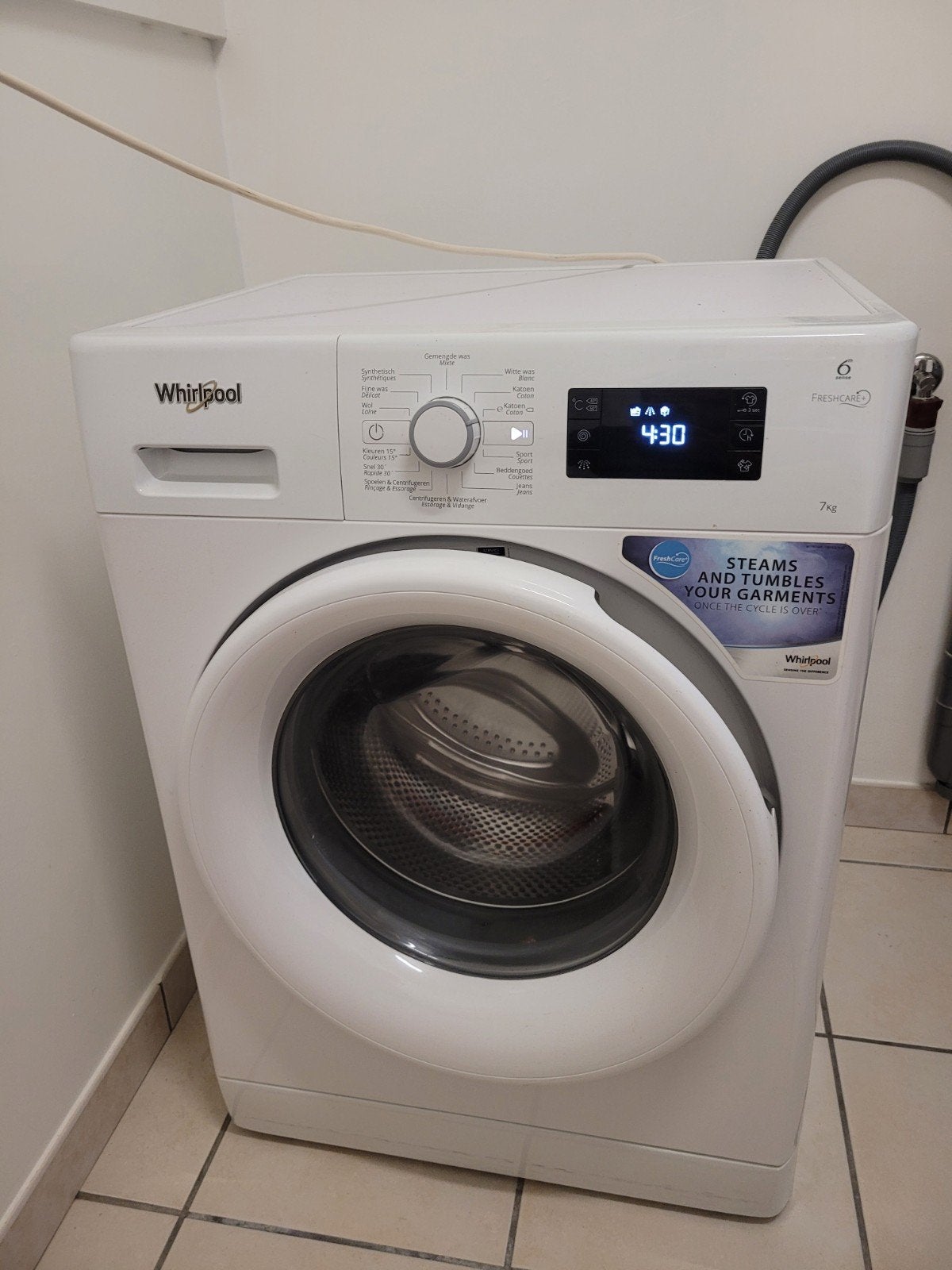 Machine à laver Whirlpool 7kg, Electroménager, Lave-linge, /, /, /