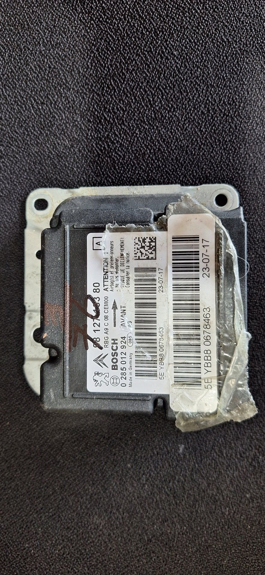 Originele Airbag Stuurmodule Computer Peugeot Citroen Bosch, Gebruikt, -, Ophalen of Verzenden, -