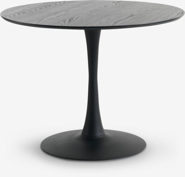 Zwarte ronde tafel - 90cm diameter, Huis en Inrichting, Tafels | Statafels, Ophalen, Zo goed als nieuw