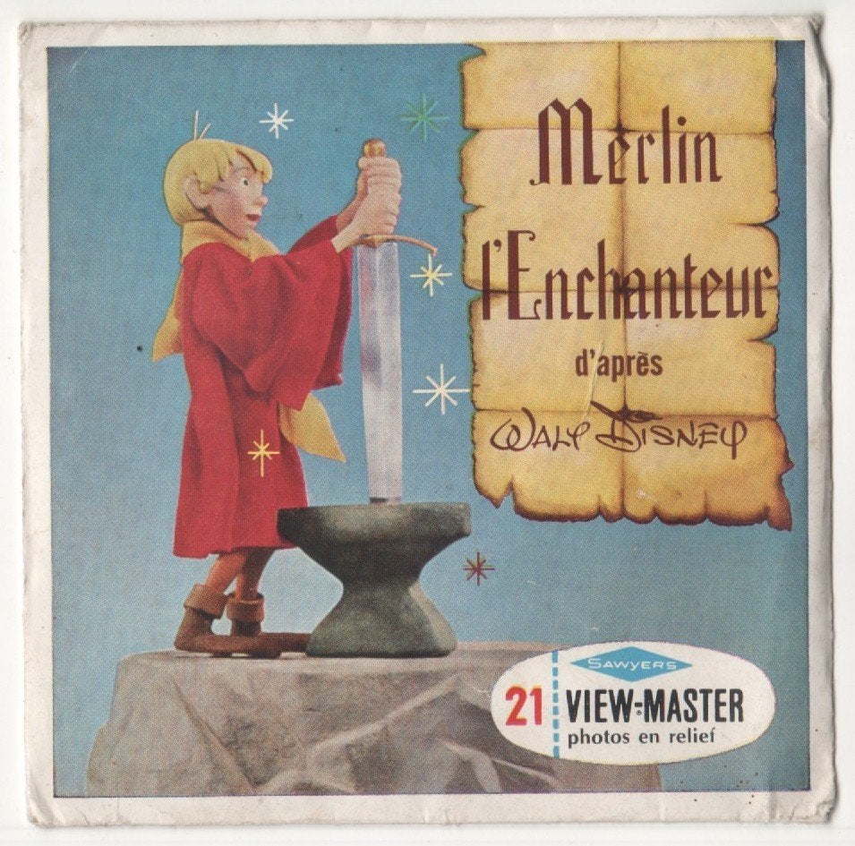 View-master Merlin l'enchanteur B 316 Livret en français, Antiquités & Art, Enlèvement ou Envoi