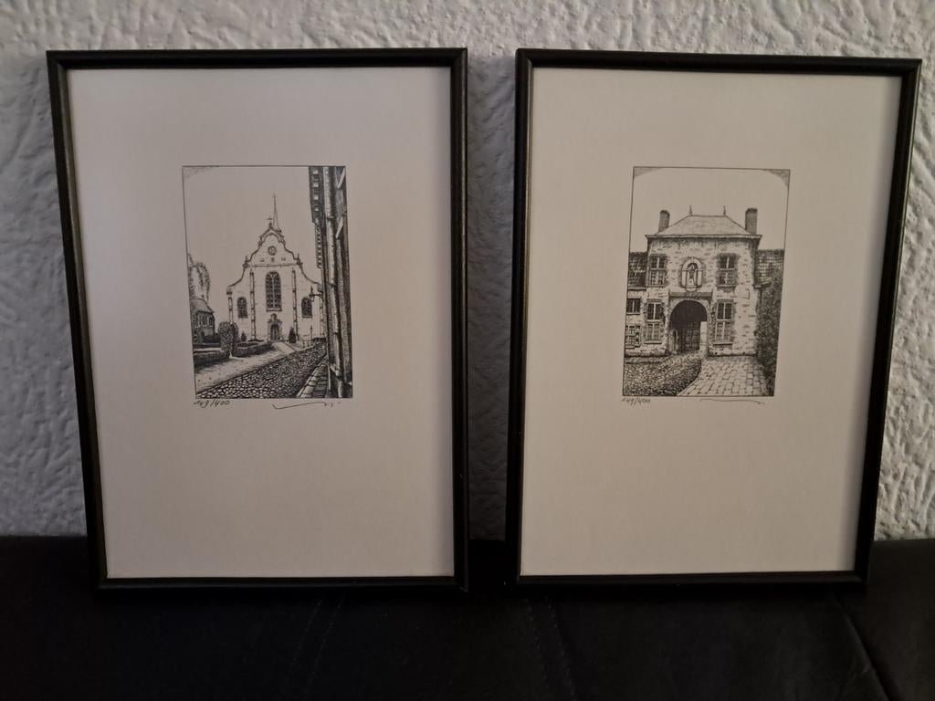 Le béguinage de Turnhout (2 dessins à la plume), Enlèvement ou Envoi