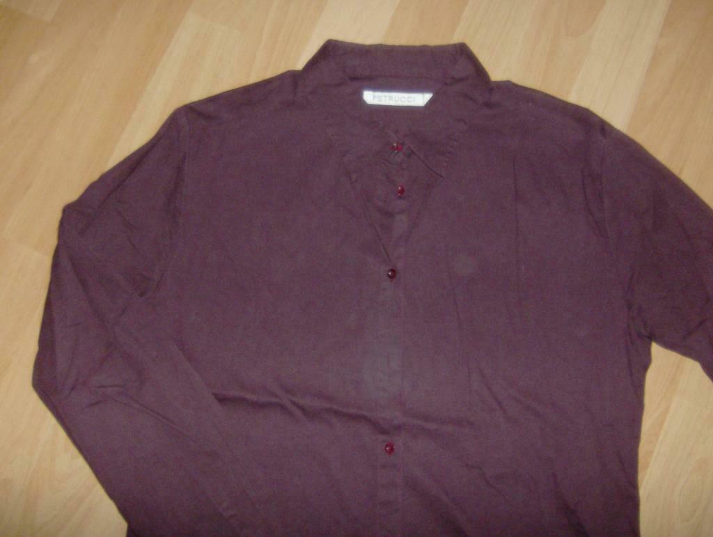 hemd bordeaux merk petrucci - maat l = m, Petrucci, Ophalen of Verzenden, Gedragen, Maat 38/40 (M)
