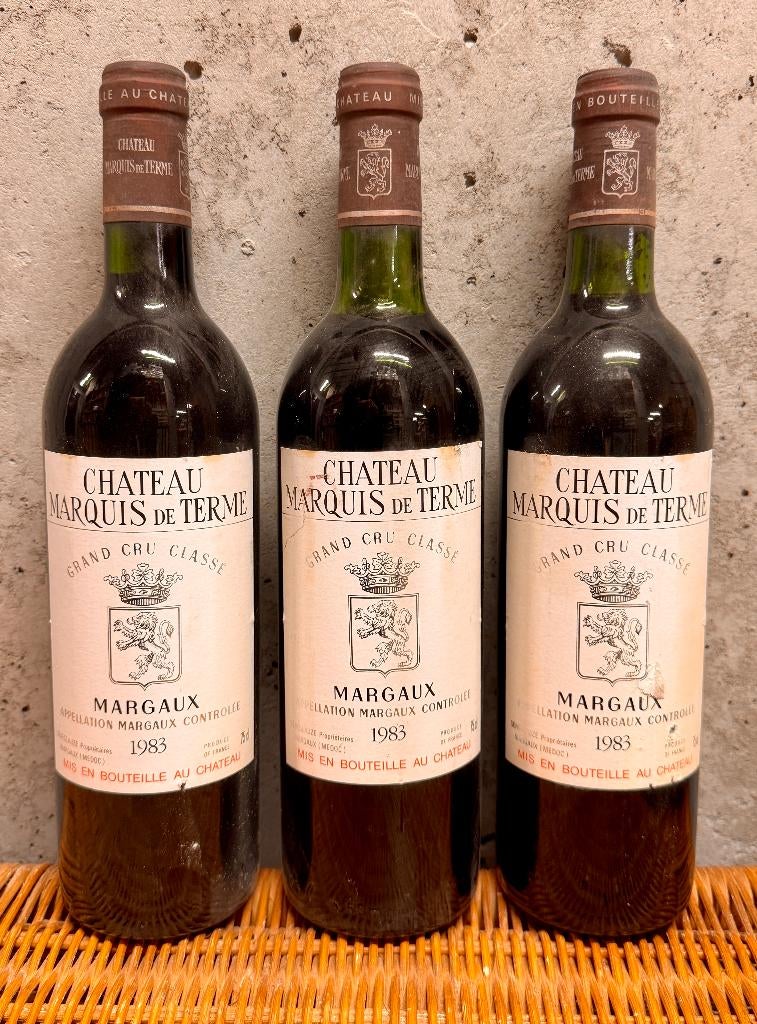 1983 Chateau Marquis de Terme - Grand Cru Classé, Ophalen, Frankrijk, Nieuw, Rode wijn