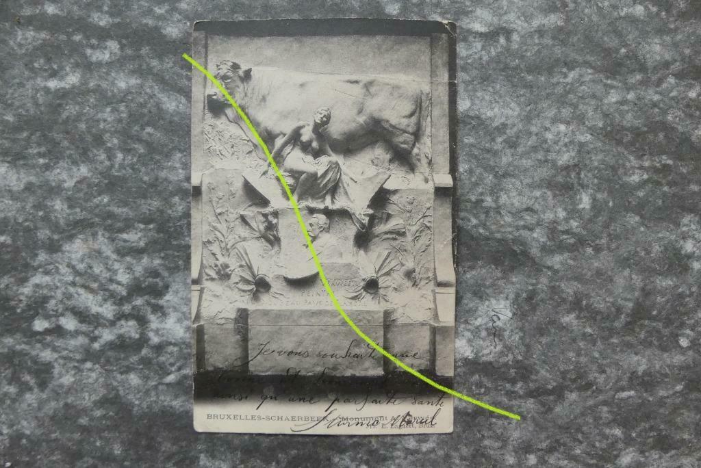 Postkaart 2/1/1906 Brussel Schaarbeek, A. Verwee, België, Ophalen of Verzenden, Voor 1920, Gelopen, Brussel (Gewest)