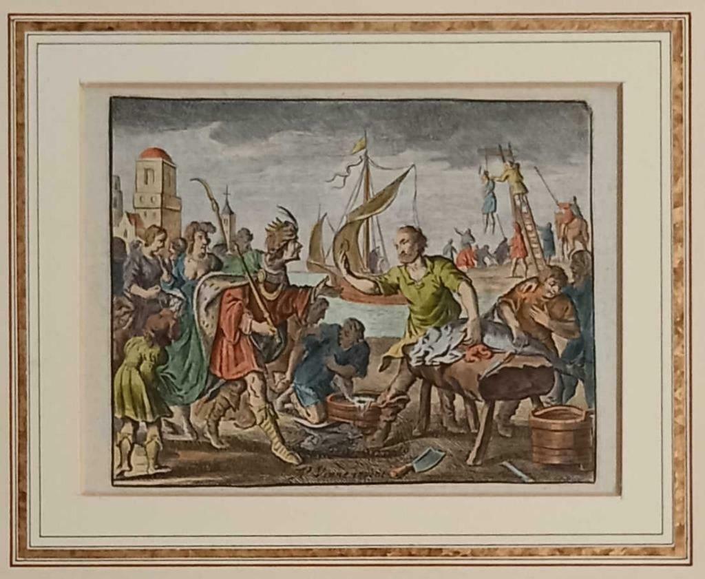 A66-11 Cats - Handgekleurde Gravure - Schip en Galg, Antiek en Kunst, Antiek | Boeken en Manuscripten, Ophalen of Verzenden