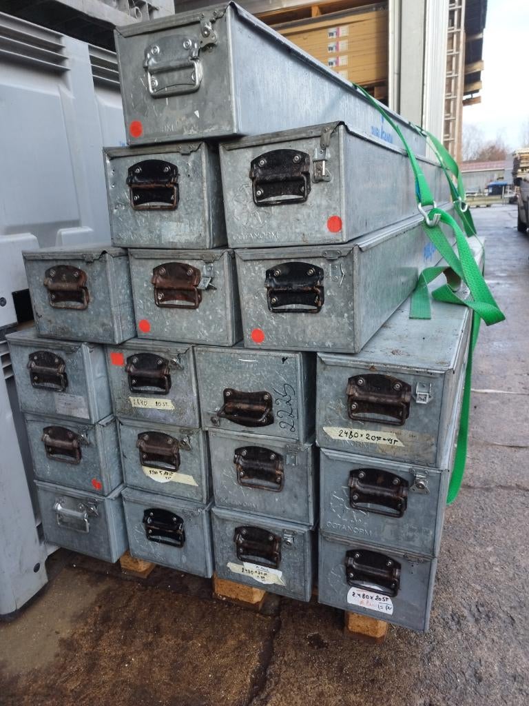 Boîtes de rangement en métal - bac à matériaux - OCTANORM, Enlèvement ou Envoi, Utilisé, Info@timshop.be, Octanorm