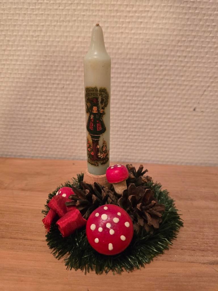 Vintage kaars met sierkaarshouder, Diversen, Ophalen