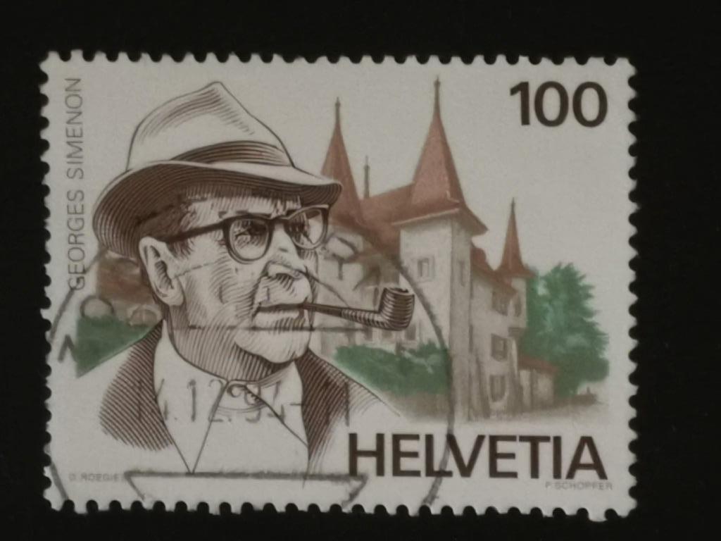 Zwitserland 1994 - Georges Simenon, Ophalen of Verzenden, Gestempeld