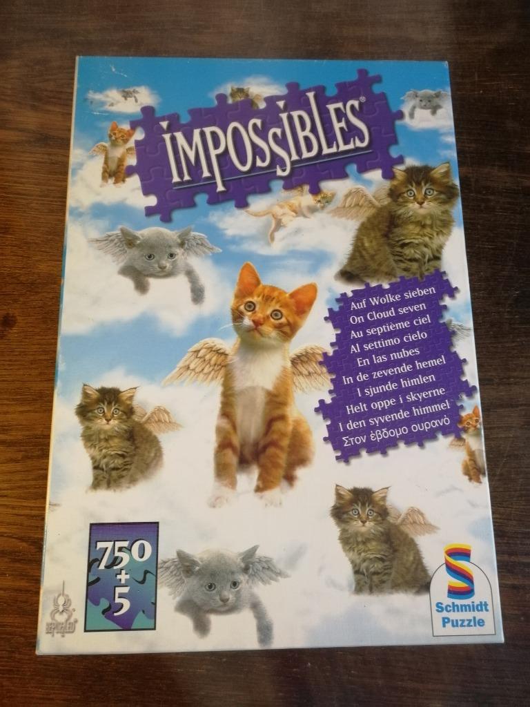 Puzzel Schmidt 750+5 stukjes Impossible In de zevende hemel, Ophalen of Verzenden, 500 t/m 1500 stukjes, Gebruikt, Legpuzzel