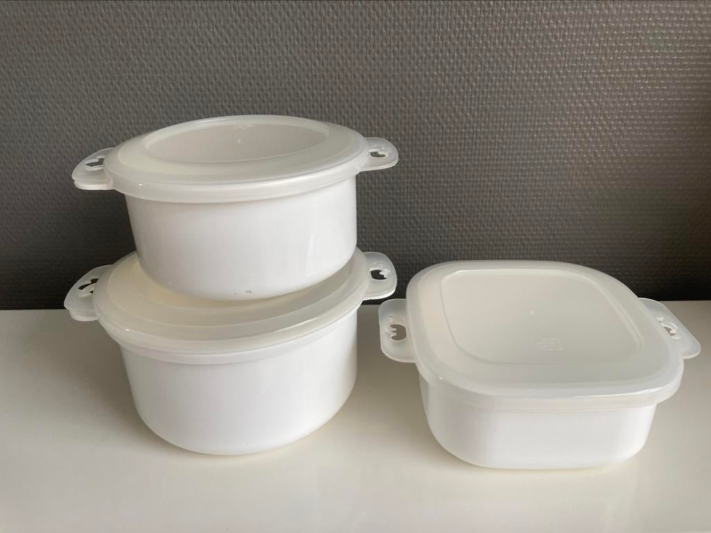 3 potjes + deksel voor diepvries, Enlèvement ou Envoi, Neuf