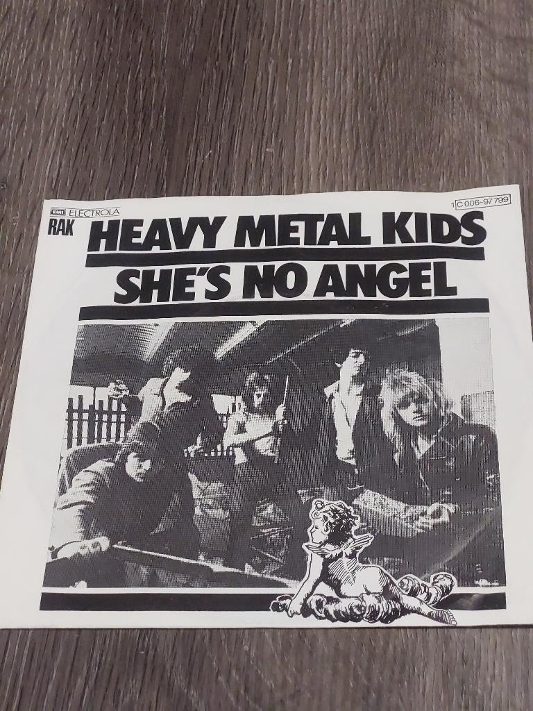 HEAVY METAL KIDS she's no angel 45t GLAM PUNK, Gebruikt, 7 inch, Single, Ophalen of Verzenden