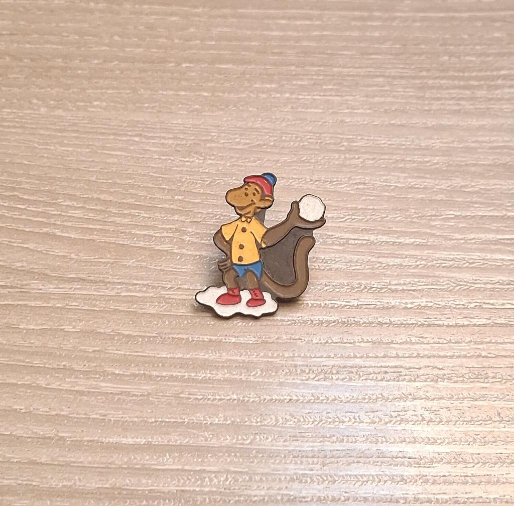 PIN - BABAR - ZEPHIR LE SINGE - BRUNHOFF, Verzenden, Gebruikt, Figuurtje, Speldje of Pin