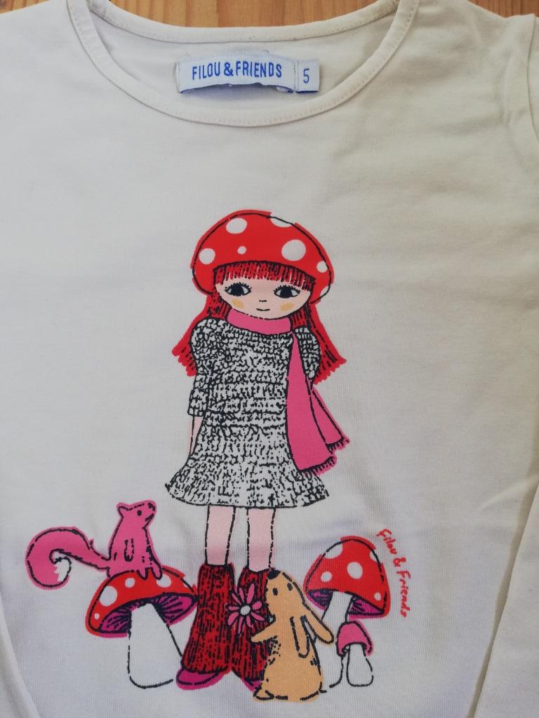 TOP Filou &Friends manches longues - 5 ans-110 - écru fille, Enlèvement ou Envoi, Chemise ou À manches longues, Filou & Friends