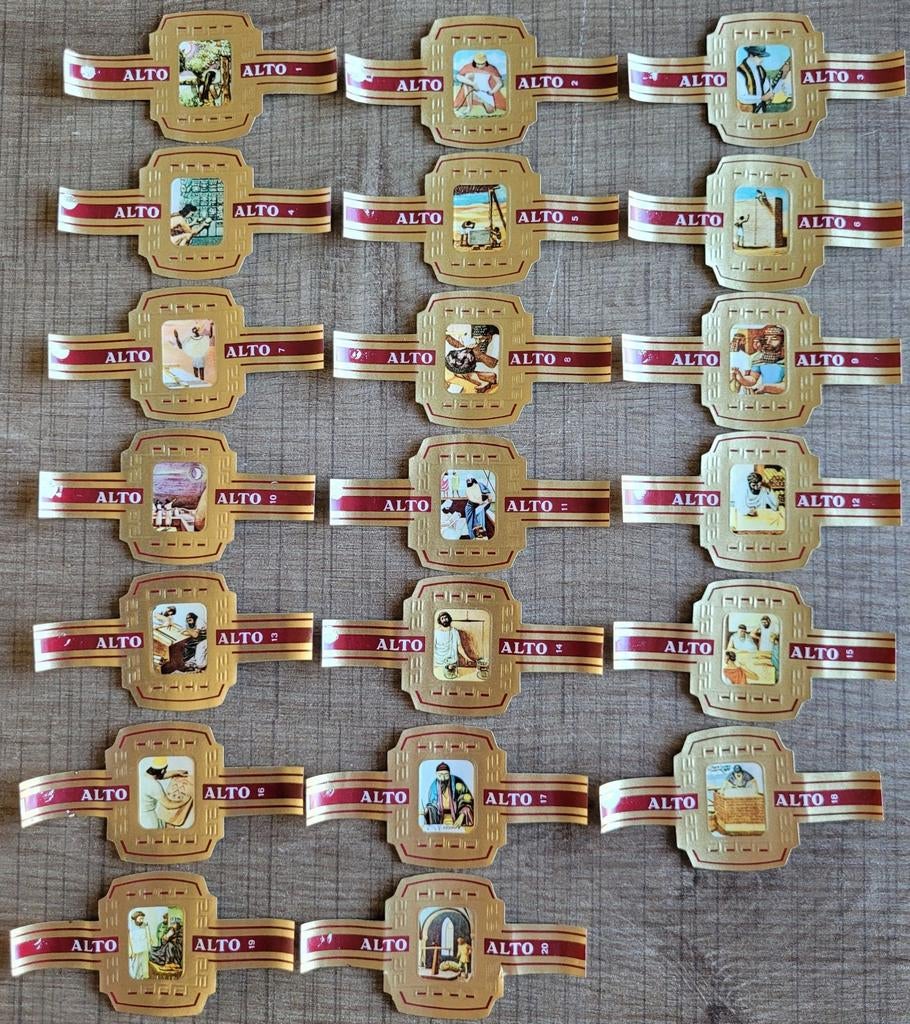 20 oude sigarenbandjes: Wetenschap, Ophalen of Verzenden, Gebruikt, Sigarenbandjes