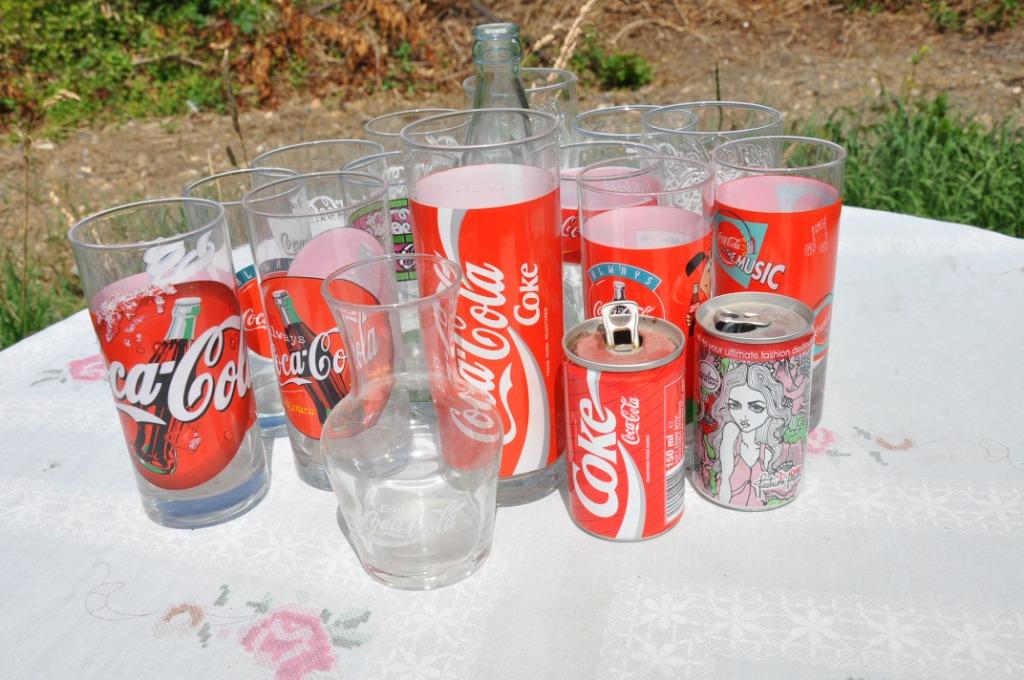 §  lot divers verres pichet bouteille canette coca cola (2), Collections, Enlèvement ou Envoi, Utilisé, Autres types
