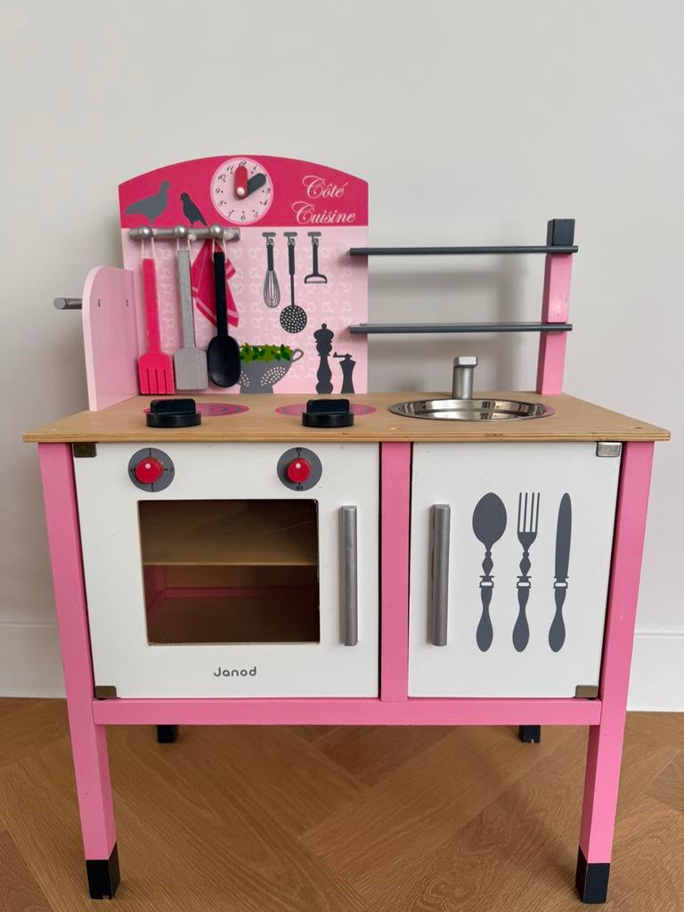 Petite cuisine en bois et accessoires, Enlèvement, Utilisé, Bois, Jouer à la cuisine