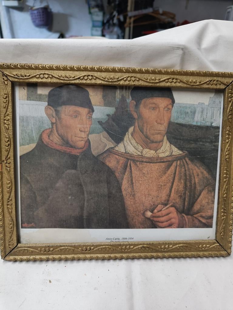 Oude foto Anto-carte 1886-1954 de twee vissers, Antiquités & Art, Enlèvement