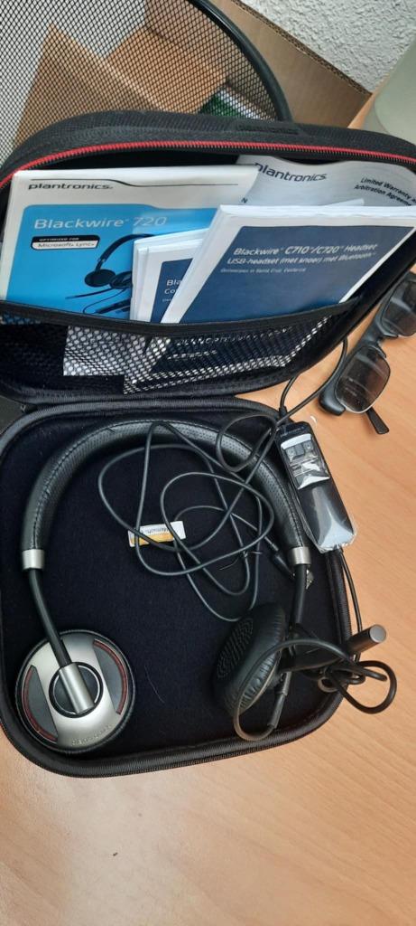 Blackwire C710/720 USB-Headset + snoer & Bluetooth in etui, Ophalen, Nieuw, On-ear, Plantronics