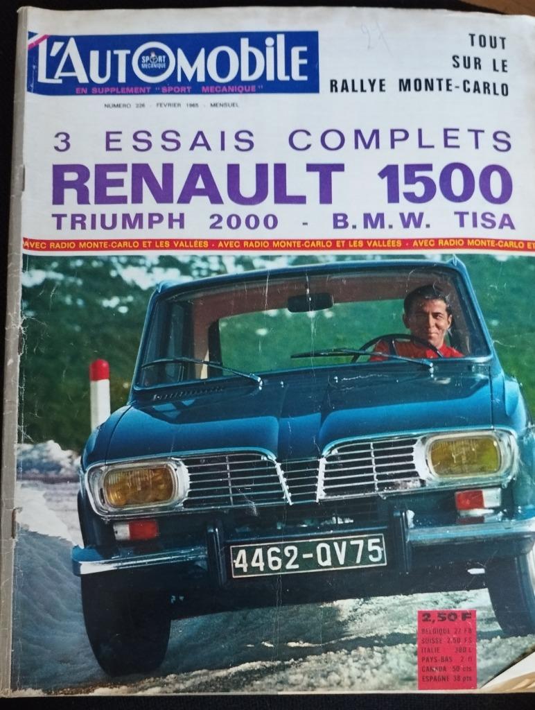 L'automobile magazine nr 225 février 1965, Gelezen, Algemeen, Verzenden, Collectif