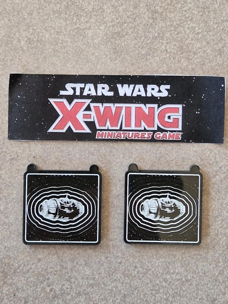 Star Wars X-Wing Acrylic Seismic Charges x2 Promo FFG tokens, Ophalen of Verzenden, Zo goed als nieuw, FFG