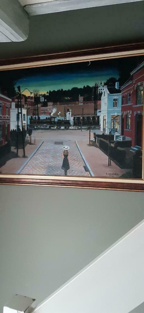 Poster op doek P. DELVAUX., Ophalen