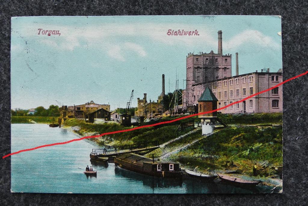 Postkaart 13/9/1912 Torgau Stahlwerk, Duitsland, Enlèvement ou Envoi, Avant 1920, Affranchie, Allemagne