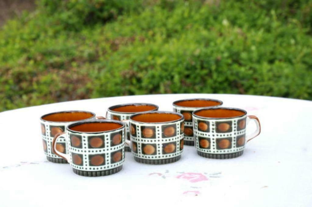§  6 tasses a café boch decor bernadette, Antiquités & Art, Enlèvement ou Envoi