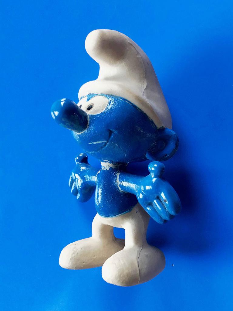 Pouet schtroumpf bleu boutique Spirou années ’60, Verzamelen, Smurfen, Gebruikt, Ophalen