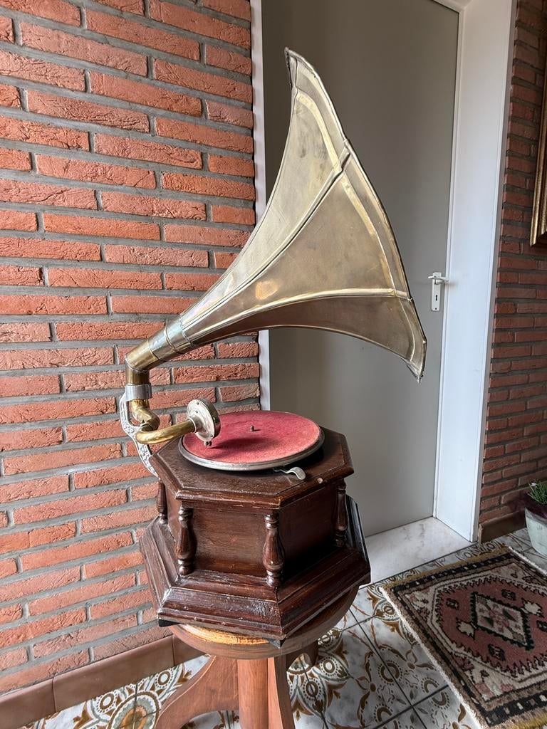 Authentieke “His Master’s Voice” Grammofoon, Antiek en Kunst, Antiek | Tv's en Audio, Ophalen