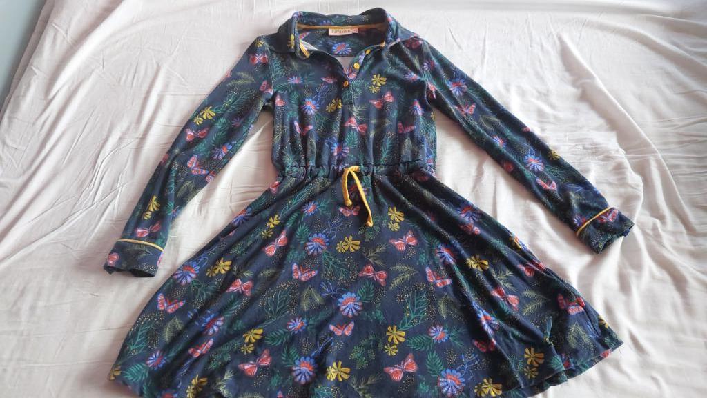 winter kleedje meisje blauw maat 128, Kinderen en Baby's, Kinderkleding | Maat 128, Meisje, Ophalen of Verzenden, Zo goed als nieuw