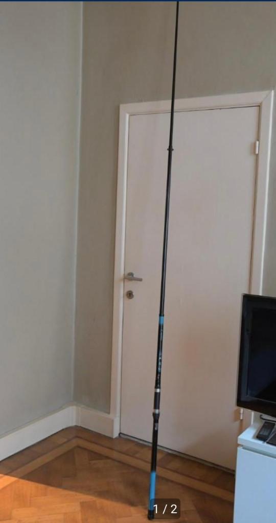 Hengel Caperlan 4 X 4 carbon met hoes, Ophalen, Gebruikt, Vaste hengel