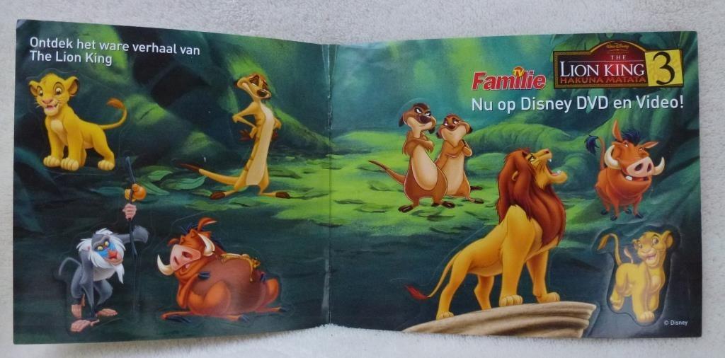 stickers Lion King Walt Disney, Verzamelen, Verzenden, Leeuwenkoning of Jungle Boek, Zo goed als nieuw, Overige typen