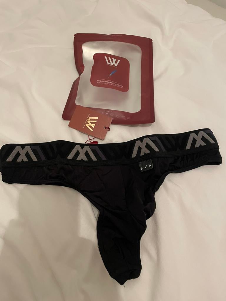 Lvw Polyamide string heren, Kleding | Heren, Ondergoed, Verzenden, Zwart, LVW, Slip