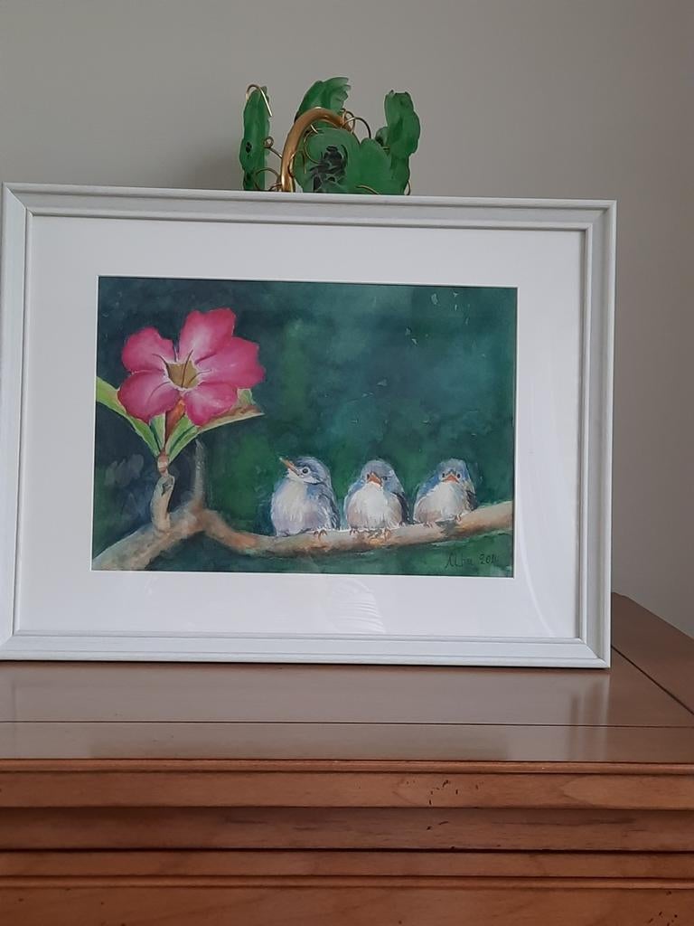 Aquarelle encadrée, Antiquités & Art, Art | Peinture | Classique, Enlèvement ou Envoi