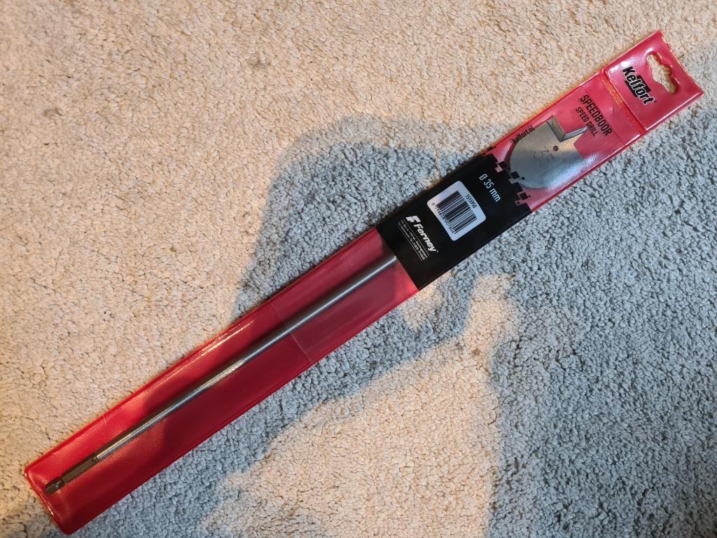 speedboor / klokboor 35mm diameter 40cm lengte, Doe-het-zelf en Bouw, Ophalen of Verzenden, Nieuw, Boormachine