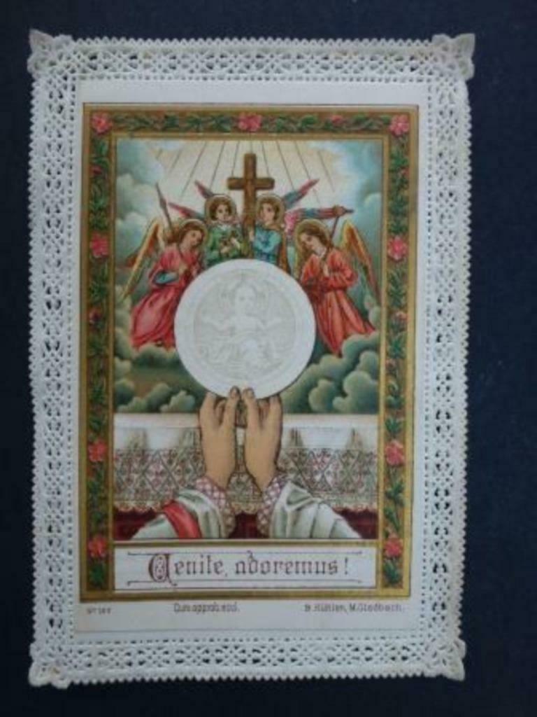 oud bidprentje eerste mis Renatus Debaetselier 1906, Envoi, Image pieuse