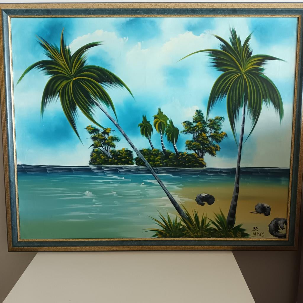 Cuba schilderij op doek  83 op 68 cm, Enlèvement ou Envoi