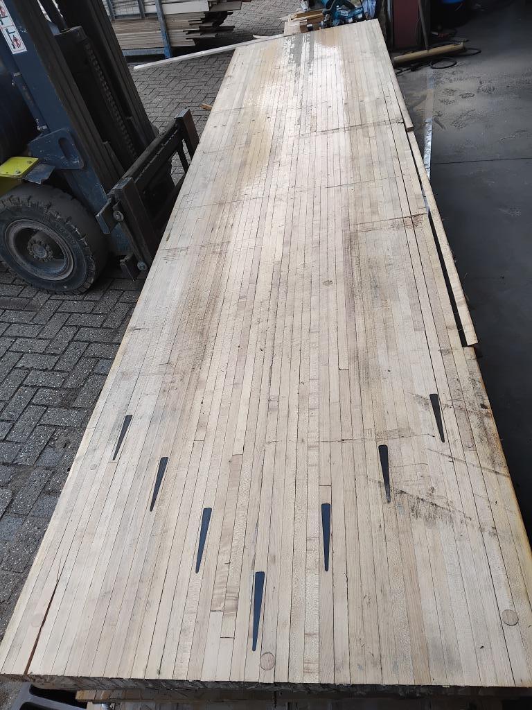 Tafelblad Bowlingbaan hout, Antiek en Kunst, Ophalen