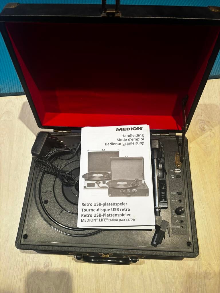 Medion retro platenspeler met usb, Audio, Tv en Foto, Platenspelers, Nieuw, Platenspeler, Overige merken, USB-aansluiting, Ophalen