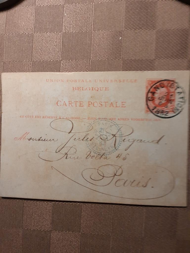 carte postale belgique., Collections, Cartes postales | Belgique, Enlèvement ou Envoi, Avant 1920, Affranchie, Flandre Orientale