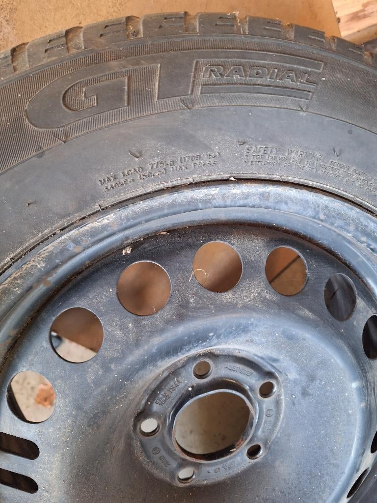 Velg met band op 5 gaats, Auto-onderdelen, Banden en Velgen, Ophalen, Winterbanden, Velg(en)