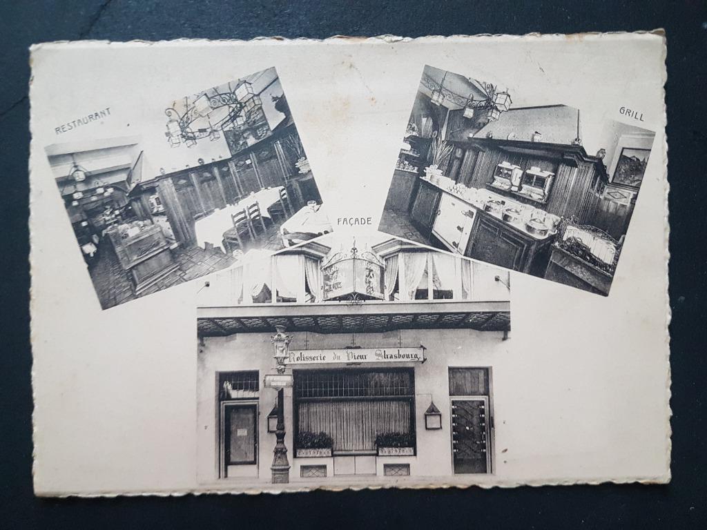 Carte postale Bruxelles Rôtisserie du Vieux Strasbourg, Enlèvement ou Envoi, 1940 à 1960, Non affranchie, Bruxelles (Capitale)