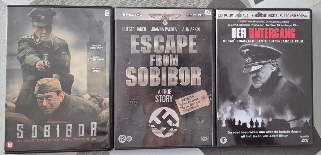 2de WO dvd x 3 Hitler SOBIBOR lot van 3, Ophalen of Verzenden