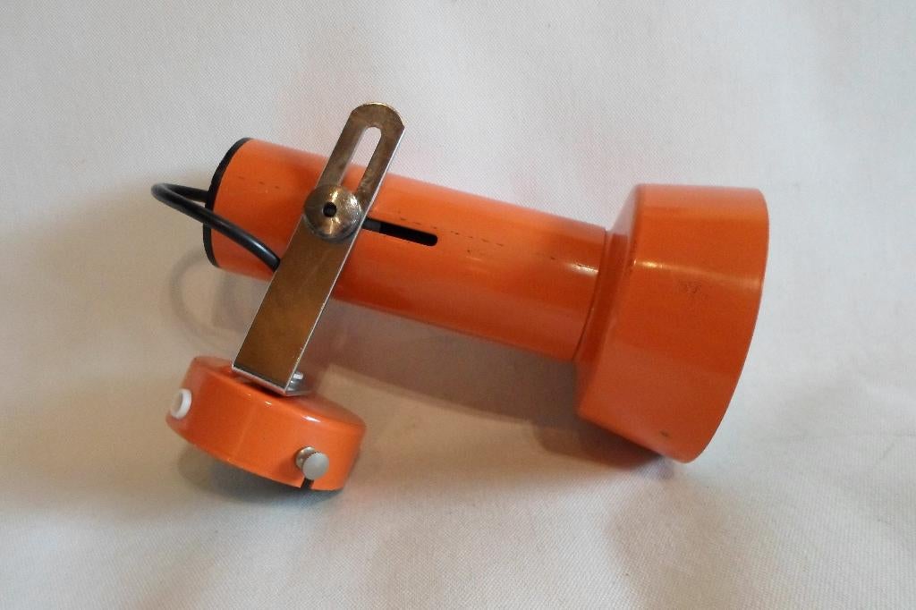 Vintage Spot Oranje, Huis en Inrichting, Lampen | Spots, Ophalen, Gebruikt, Metaal of Aluminium, Vintage Design