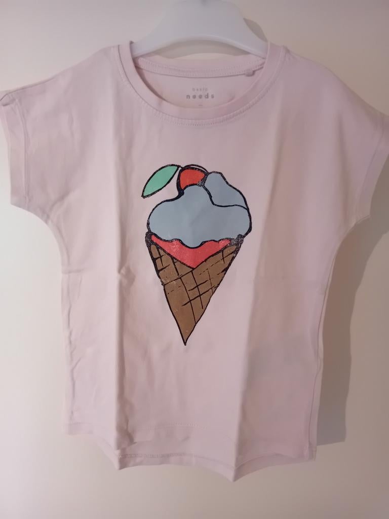 Roze t-shirt ijsje, Enlèvement ou Envoi, Chemise ou À manches longues, Name it, Comme neuf