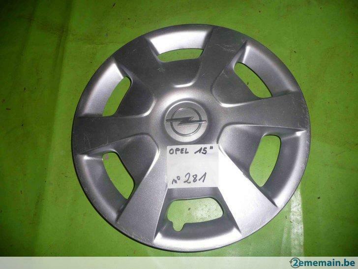 enjoliveur Opel 15'' (n°281) 1 pc, Autos : Pièces & Accessoires, Pneus & Jantes, Jante(s), 15 pouces, Utilisé, Enlèvement ou Envoi