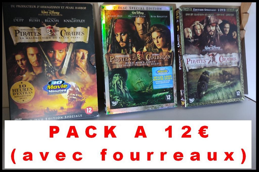 PIRATES DES CARAIBES - Pack 3 Films (avec Fourreau) DISNEY, Enlèvement ou Envoi, Utilisé