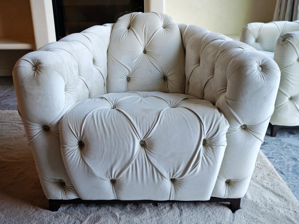 2 sièges club design de style Chesterfield, Maison & Meubles, 75 à 100 cm, Moins de 150 cm, Chesterfield, Enlèvement