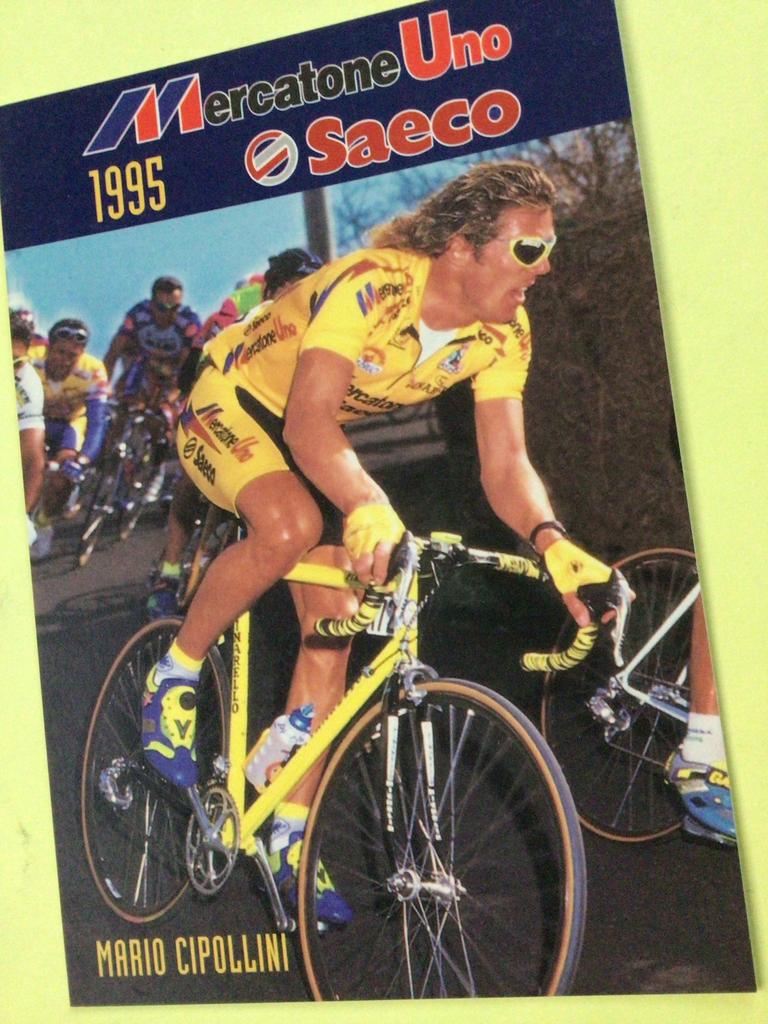wielerkaart  1995 team saeco mario cipollini, Verzenden, Zo goed als nieuw